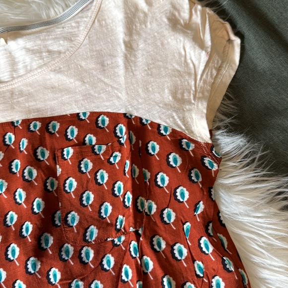 A n t h r o p o l o g i e • Meadow Rue two tone tee - Picture 4 of 7